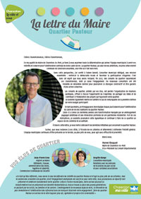 Lettre du maire quartier Pasteur mars 2025